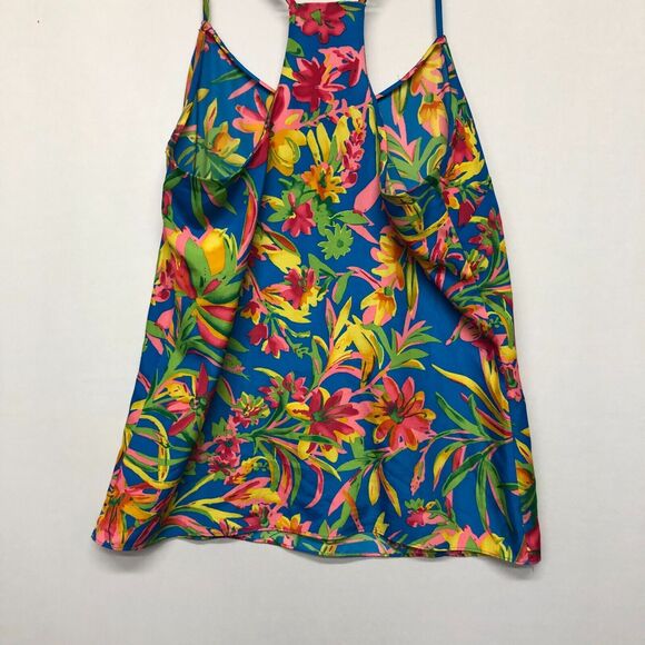 J Crew Women Hawaiian Tropical Racerback Cami Tank Top Size 4 Blouse B276 -4 - Picture 12 of 12